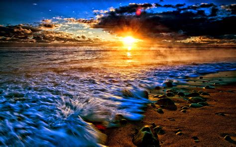 Coastal Sunrise Desktop Background Wallpaper 2560x1600 Sunrise