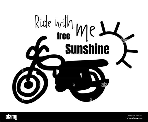 lindo dibujo a mano de bicicleta con texto paseo con mi sol libre concepto de turismo de