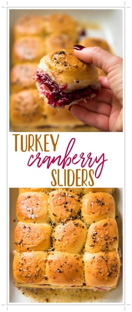 Baking Garnishes Turkey Cranberry Sliders
