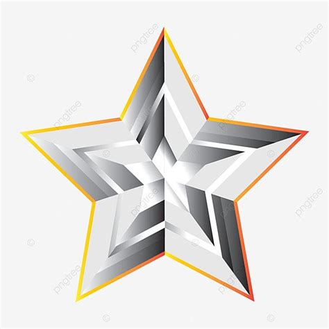 Silver Star Clipart Vector 3d Dynamic Silver Star Icon Png 3d Star