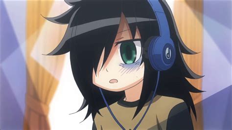Tomoko From Watamote Listening To Music Anime Art Girl Jessie