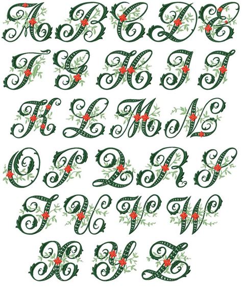 Wildwood Ivy Font 26 Machine Embroidery Letters For 5x7 Hoop F2103 In