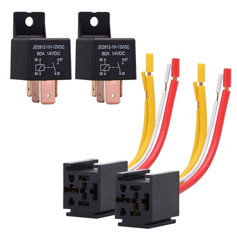 Buy Ehdis 2 Pack Car Relay 12v 80 Apm 4 Pin Changeover Relay With