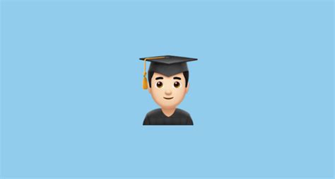 👨🏻‍🎓 Estudante Pele Clara Emoji On Apple Ios 122