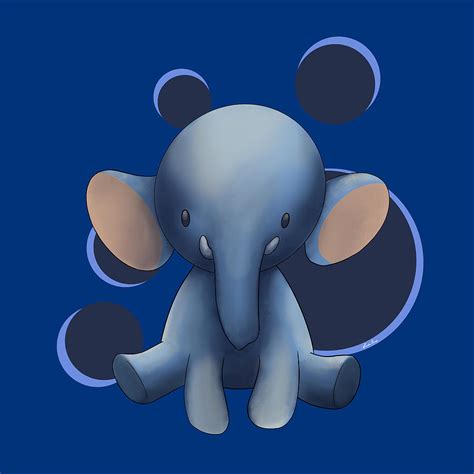 Baby Elephant Digital Art By Sandra Perez Fine Art America