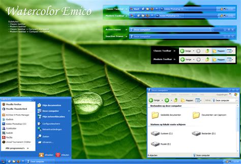 Windows Xp Visual Styles Watercolor Emico Theme