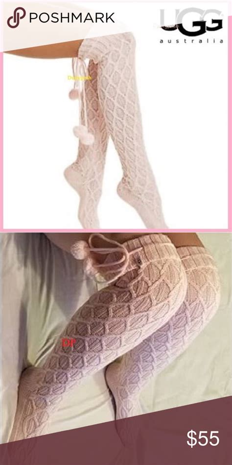 Ugg Over Knee Thigh High Pink Pom Pom Boot Socks Uggs Clothes Design Fashion