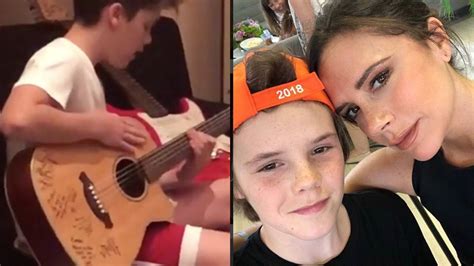 watch victoria beckham shows off her son cruz s amazing vocals as he covers justin bieber