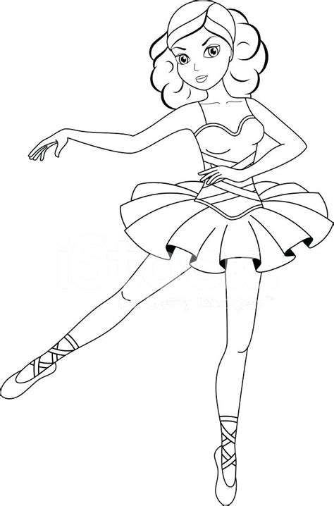 Little Girl Ballerina Coloring Pages Coloring Pages