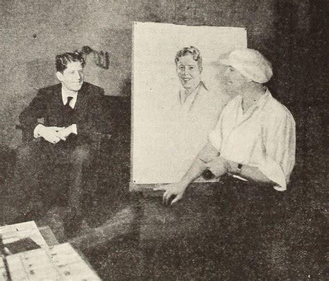 Rudy Vallée Being Painted By Rolf Armstrong Rudy Vallée Photo