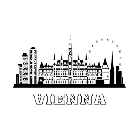 Vienna City Skyline Austria Landmark Vienna City Map Vienna Travel
