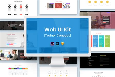 Trainer Web Ui Kit Graphic By 3djagan · Creative Fabrica