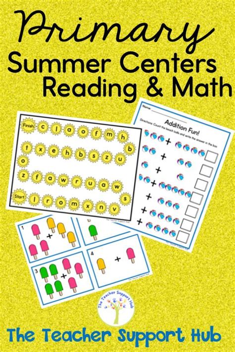 Reading And Math Centers For The Summer Or End Of The Year Math