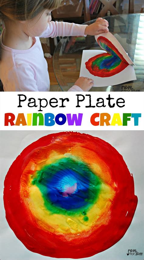 Paper Plate Rainbow Craft Mess For Less
