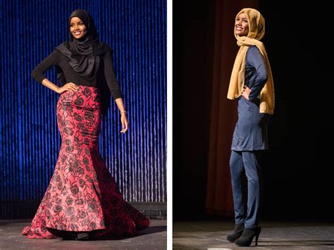 Muslim Woman Sports Burkini And A Hijab With Her Gown At The Miss Minnesota Usa Pageant