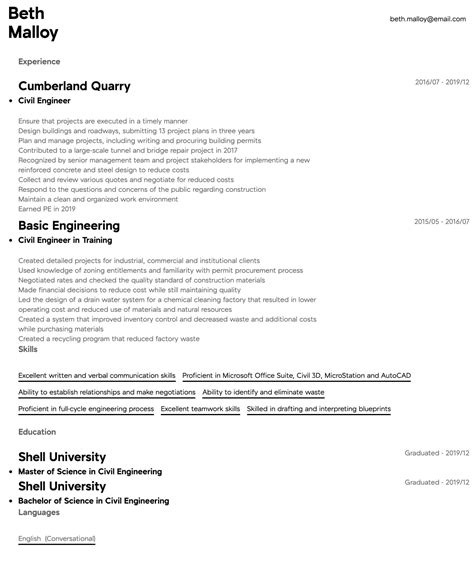 Still, that civil engineer resume example proves your worth. Civil Engineer Resume Samples | All Experience Levels ...