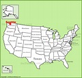 Seattle location on the U.S. Map