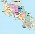 costa rica political map. Eps Illustrator Map | Vector World Maps