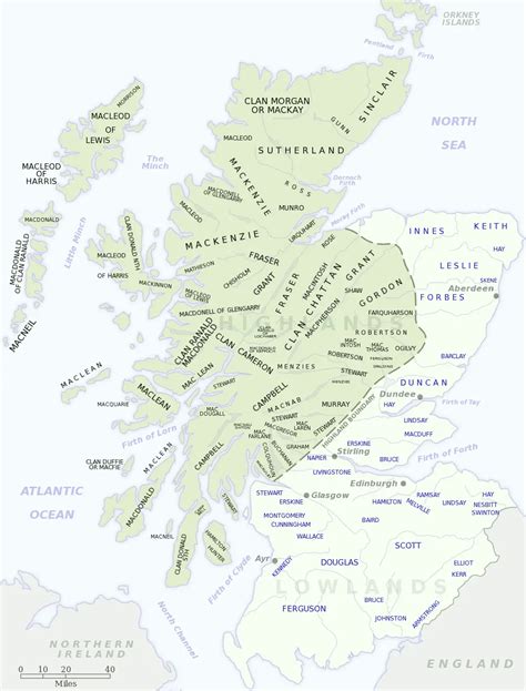 Scottish Clan Map Mapsofnet