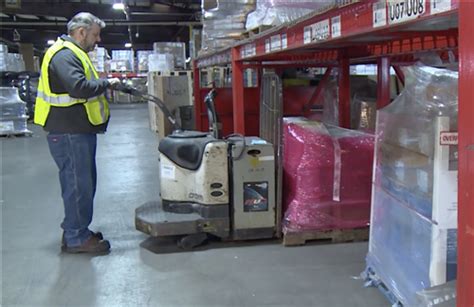 Pallet jacks are built to effectively transport the rough wooden platforms know as pallets or skids that so often contain all of the goods arriving from a truck at a warehouse or retail facility. Electric Pallet Jack Safety Video - Complete Training Kit