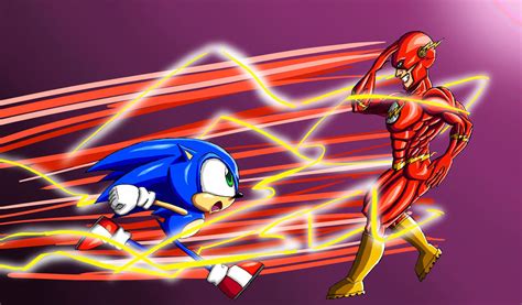 The Flash Vs Sonic By Chimppantssee On Deviantart