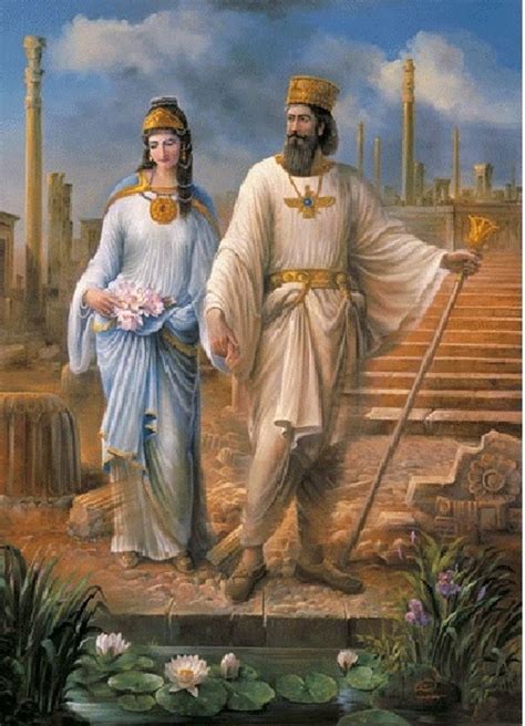 Queen Esther And Her Husband King Ahasuerus Persian Empire Ancient