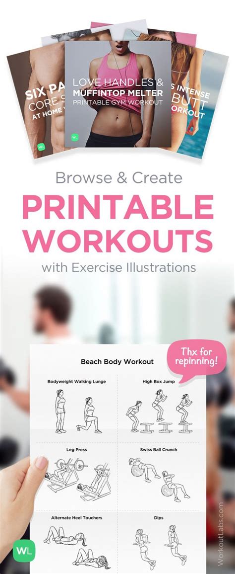 Free Printable Routines Workout Packs And Exercise Programs Free Printable Gym Workout