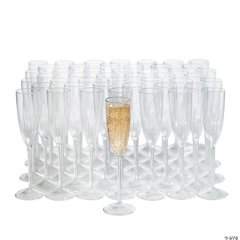 Premium Plastic Etched Champagne Flutes 100 Pc
