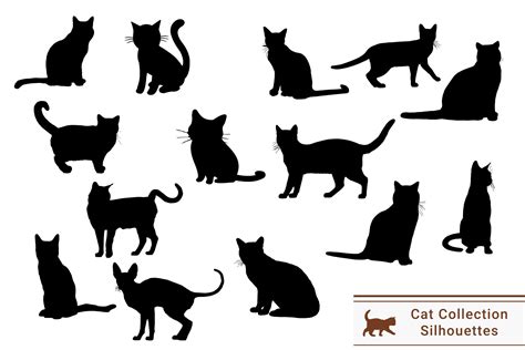 Cat Silhouettes Collection Vector Graphic By Vectbait · Creative Fabrica
