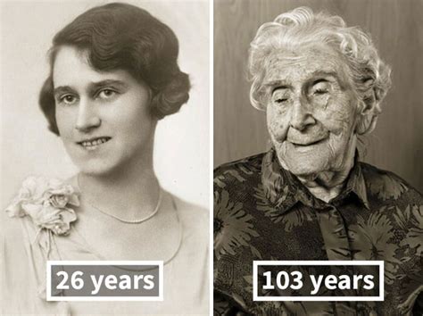 Young Vs Old Portraits Of People When They Were Young And Again At 100