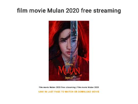 Mulan movie reviews & metacritic score: film movie Mulan 2020 free streaming