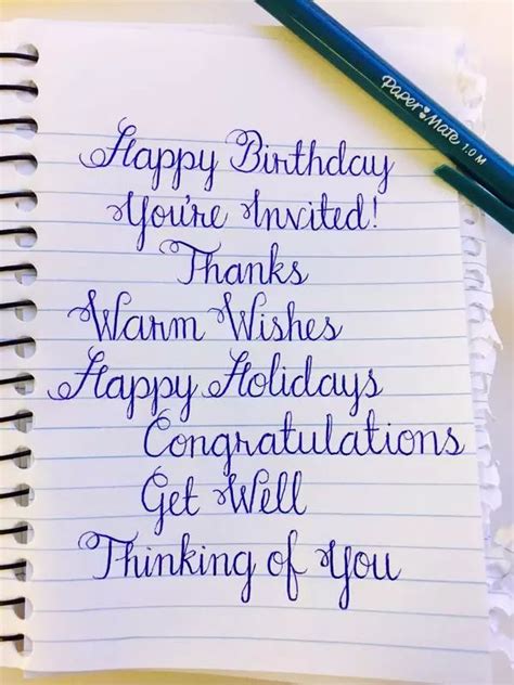 Learn how to draw happy birthday pictures using these outlines or print just for coloring. ellehcor's cursive handwriting! | Pretty handwriting ...