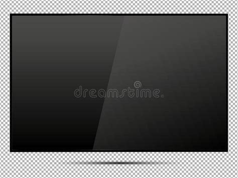 Tv Modern Blank Screen Lcd Led On Isolate Background Stylish Vector