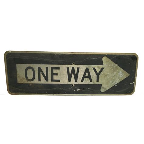 Vintage One Way Arrow Road Sign Chairish