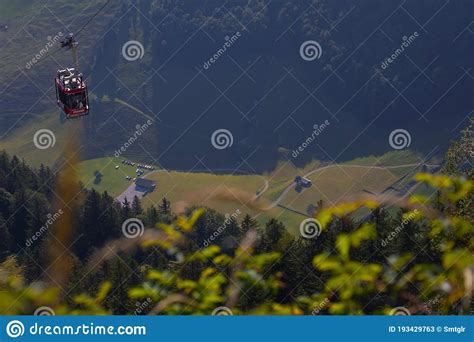 Mountain Guest House And Landscape Switzerland Editorial Stock Photo