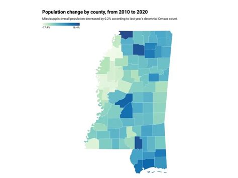 Map Population Change By Mississippi County Since 2010 Tate Record