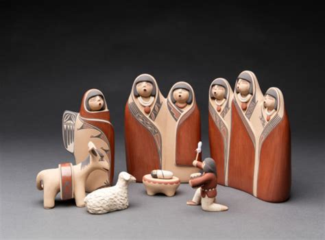 Jemez 11 Figure Nativity Set By Maxine Toya Lyn A Fox Fine Pueblo