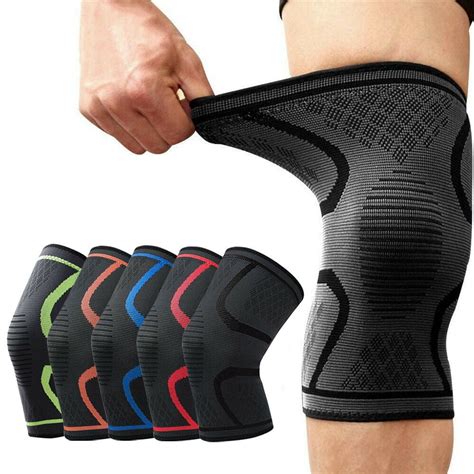 2 Pack Knee Compression Sleeve Knee Brace Support For Men Women Running Biking Sport Joint Pain