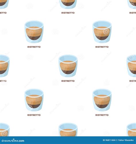 Ristretto Glassdifferent Types Of Coffee Single Icon In Cartoon Style