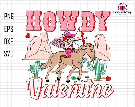 Howdy Valentine Svg Western Valentines Svg Cowboy Valentines Svg