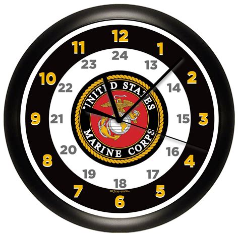 Marine Corps Wall Clock Us Military Soldier Armed Forces T United
