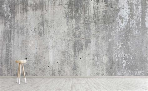 Grunge Distressed Whitewashed Gray Concrete Wall Mural Downtown Texture