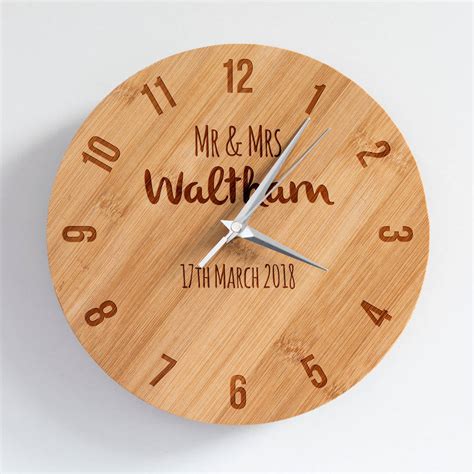 personalised wedding keepsake clock  mirrorin notonthehighstreetcom