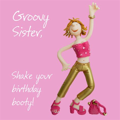 Groovy Sister Birthday Greeting Card One Lump Or Two Cards Love Kates