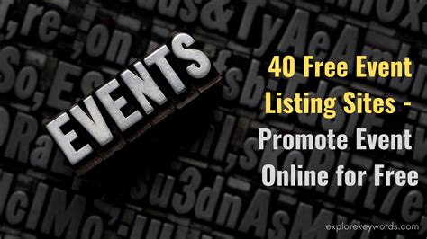40 Free Event Listing Sites Promote Event Online For Free Explore