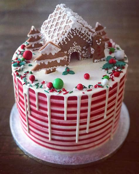 This is a cute birthday cake that is shaped and detailed like a button up shirt with a tag on it saying happy 60th ___made by bake that and party. Daily Baking Ideas 🍰 on Instagram: "Christmas drip cake by @ohcakeswinnie 🌲🎅 Cute gingerbread ...