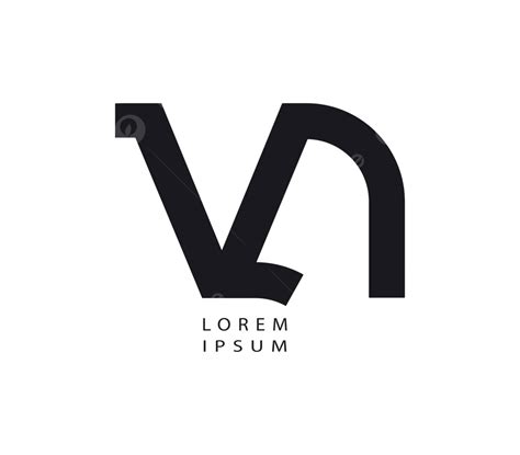 Vn Logo Design Graphic Letter Capital Vector Graphic Letter Capital