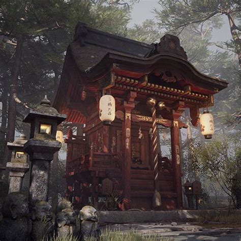 Pin By Watchfulshadow On 建筑 Japanese Shrine Japanese Buildings