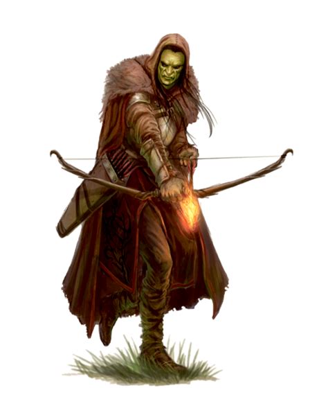 Male Half Orc Ranger Archer Pathfinder E Pfrpg Pfsrd Dnd D D E E Th Ed D Fantasy