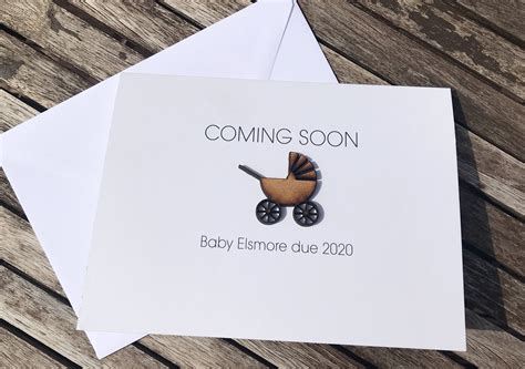 Pregnancy Announcement Card Pregnancy Reveal Card Baby Etsy